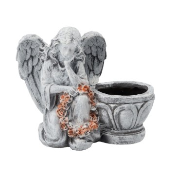 Chomik Фігура Ангел, що стоїть на колінах з вазою 23,5 X 12,5 X 20 см, DED8806 - Home Club