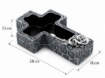 Chomik Цементний Кладбіщний Вазон - Хрест Темно-Сірий - Сріблястий 28 X 18 X 7,5 См, DED8943 - Home Club, Зображення 5