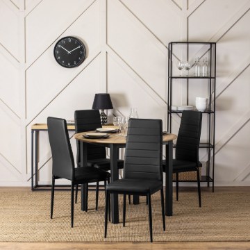 Mebel Elite Стілець Naris, чорний, екошкіра, ME.NARIS/CZ/E/K - Home Club