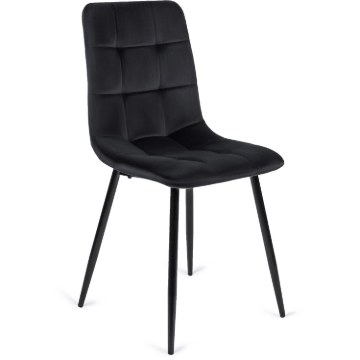Mebel Elite Стул Peru, черный, велюровый, ME.PERU/CZ/V/K - Home Club