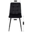 Mebel Elite Стілець Peru, чорний, велюровий, ME.PERU/CZ/V/K - Home Club, Зображення 8