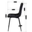 Mebel Elite Стілець Peru, чорний, велюровий, ME.PERU/CZ/V/K - Home Club, Зображення 9