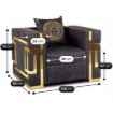 Mebel Elite Кресло Pallazo 1S, чёрный/золотой, ME.PALLAZO1S/CZ/ZL/V/FW - Home Club, изображение 10