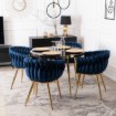 Mebel Elite Стул Capi темно-синего цвета, плетеный, с велюровой обивкой, ME.CAPI/GR/ZL/V/K - Home Club, изображение 3