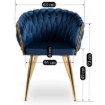 Mebel Elite Стул Capi темно-синего цвета, плетеный, с велюровой обивкой, ME.CAPI/GR/ZL/V/K - Home Club, изображение 10