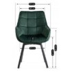 Mebel Elite Вращающееся кресло Luna, зеленое, велюровое, ME.LUNA/Z/V/K - Home Club, изображение 7