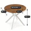 Mebel Elite Стол Dorian, раскладной, 80–160 см, дуб золотой/белый, ME.DORIAN/DZ/B/S - Home Club, изображение 11