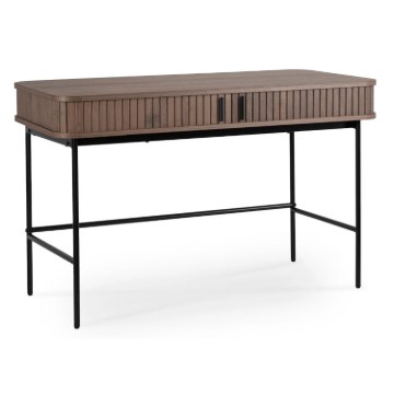Mebel Elite Письмовий стіл Trish 120 см з рифленою поверхнею, горіх, ME.TRISH/O/B120 - Home Club