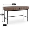Mebel Elite Письмовий стіл Trish 120 см з рифленою поверхнею, горіх, ME.TRISH/O/B120 - Home Club, Зображення 8