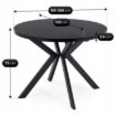 Mebel Elite Стіл Lukas, розкладний, 100–250 см, чорний, ME.LUKAS/CZ/S - Home Club, Зображення 13