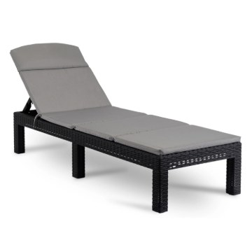 Mebel Elite Садовий крісло Luizjana, чорне, з техноротанга, ME.LUIZJANA/CZ/P/T/OGR/LEZ - Home Club