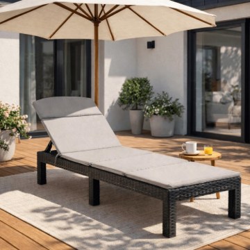 Mebel Elite Садовий крісло Luizjana, чорне, з техноротанга, ME.LUIZJANA/CZ/P/T/OGR/LEZ - Home Club