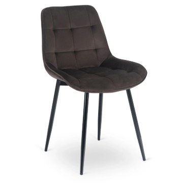 Mebel Elite Стул Chris, коричневый, велюровый, ME.CHRIS/BR/CZ/V/K - Home Club