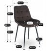 Mebel Elite Стул Chris, коричневый, велюровый, ME.CHRIS/BR/CZ/V/K - Home Club, изображение 6