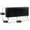 Mebel Elite Комод Beck 160 см, трёхдверный, чёрный, ME.BECK/CZ/KOM160 - Home Club, изображение 9