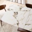 Mebel Elite Стол Alicante, керамический, раскладной, 160–200 см, белый мрамор/орех, ME.ALICANTE/B/O/S160-200 - Home Club, изображение 5
