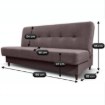Mebel Elite Раскладной диван Aruba 2, коричневый, PPHUE.ZOSIA2/LUX12/WER - Home Club, изображение 8