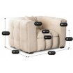 Mebel Elite Кресло Moderno 1S кремового цвета, ME.MODERNO1S/KR/TB/FW - Home Club, изображение 8