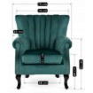 Mebel Elite Крісло Mallo зеленого кольору з велюру, ME.MALLO/Z/V/FW - Home Club, Зображення 7