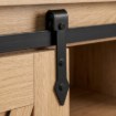 Mebel Elite Комод Arlo 100 см с полками, дуб/чёрный, ME.ARLO/D/CZ/KOM - Home Club, изображение 7