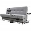 Mebel Elite Раскладной диван Aruba, серый, PPHUE.ZOSIA2/LUX32/WER - Home Club, изображение 8