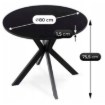 Mebel Elite Стол Lauren 80 см, черный, ME.LAUREN/CZ/S80 - Home Club, изображение 8