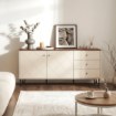 Mebel Elite Комод Bacardi 183 см, цвет «Кашмир»/дуб «Кастелло», W.BILBAO/BL6/KASZ/DCAS/KOM2D3S - Home Club, изображение 2