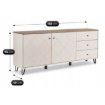 Mebel Elite Комод Bacardi 183 см, цвет «Кашмир»/дуб «Кастелло», W.BILBAO/BL6/KASZ/DCAS/KOM2D3S - Home Club, изображение 10