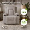 Mebel Elite Раскладной массажный кресло Box, серый, из вельвета, ME.BOX2/P/SZTR/FW - Home Club, изображение 4