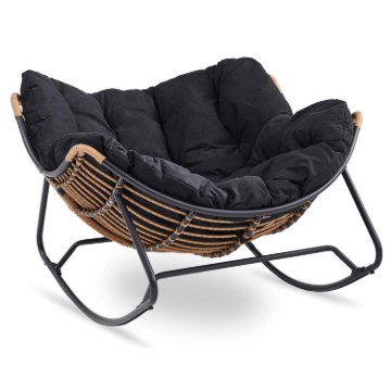 Mebel Elite Кресло-качалка Elton, чёрное, ME.ELTON/CZ/T/FW - Home Club