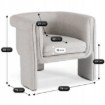 Mebel Elite Крісло Gala, сіре, ME.GALA/JP/T/FW - Home Club, Зображення 7