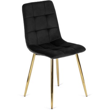Mebel Elite Стул York, черный, велюровый, ME.YORK/CZ/ZL/V/K - Home Club