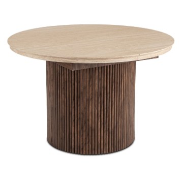 Mebel Elite Стол Aurelio, раскладной, 120–160 см, травертин/орех, ME.AURELIO/TRAW/O/S - Home Club