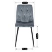 Mebel Elite Стул Robin, серый, велюровый, ME.ROBIN/P/V/K - Home Club, изображение 9