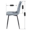 Mebel Elite Стул Robin, серый, велюровый, ME.ROBIN/P/V/K - Home Club, изображение 10