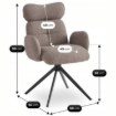 Mebel Elite Обертове крісло для вітальні Alvaro, коричневе, ME.ALVARO/BR/T/K - Home Club, Зображення 11