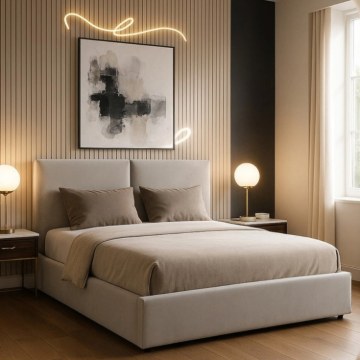 Mebel Elite Ліжко 180x200 Marsylia з ящиком для речей, сіре велюрове, ME.MARSYLIA/180/P/V/LOZZPOJ - Home Club
