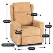Mebel Elite Раскладной кресло Spencer, коричневый, из вельвета, ME.SPENCER/BR/SZTR/FW - Home Club, изображение 10