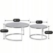 Mebel Elite Набор керамических столиков Milano, серый мрамор/серебристый, ME.MILANO/SZM/SR/L - Home Club, изображение 7