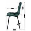 Mebel Elite Стул Peru, зеленый, велюровый, ME.PERU/Z/V/K - Home Club, изображение 6