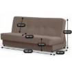 Mebel Elite Раскладной диван Aruba, коричневый, PPHUE.ZOSIA/PAROS3/WER - Home Club, изображение 8