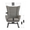 Mebel Elite Кресло-качалка Jackson, серое, ткань, ME.JACKSON/P/T/FW - Home Club, изображение 8