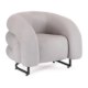 Mebel Elite Кресло для отдыха Carmine, серое, велюровое, ME.CARMINE/P/V/FW - Home Club