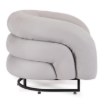 Mebel Elite Кресло для отдыха Carmine, серое, велюровое, ME.CARMINE/P/V/FW - Home Club, изображение 4