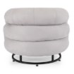 Mebel Elite Кресло для отдыха Carmine, серое, велюровое, ME.CARMINE/P/V/FW - Home Club, изображение 5