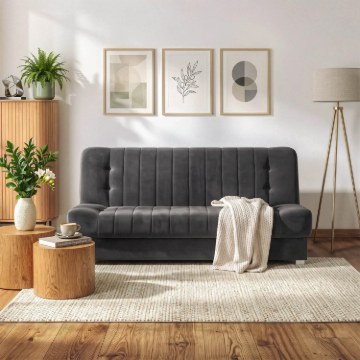 Mebel Elite Раскладной диван Piano 2, серый, PPHUE.DOROTKA2/VELURO37/WER - Home Club