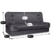 Mebel Elite Раскладной диван Piano 2, серый, PPHUE.DOROTKA2/VELURO37/WER - Home Club, изображение 7