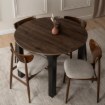 Mebel Elite Стіл Harry, розкладний, 102–142 см, дуб, горіх/чорний, W.HARRY/OM/CZ/S - Home Club, Зображення 2