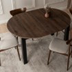 Mebel Elite Стіл Harry, розкладний, 102–142 см, дуб, горіх/чорний, W.HARRY/OM/CZ/S - Home Club, Зображення 3