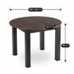 Mebel Elite Стіл Harry, розкладний, 102–142 см, дуб, горіх/чорний, W.HARRY/OM/CZ/S - Home Club, Зображення 11